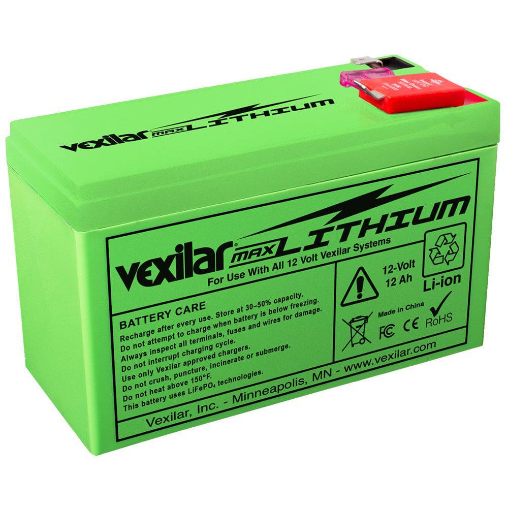 Vexilar 12V - 12 AH Max Lithium Battery [V-200L] - Twin Screws Marine Service