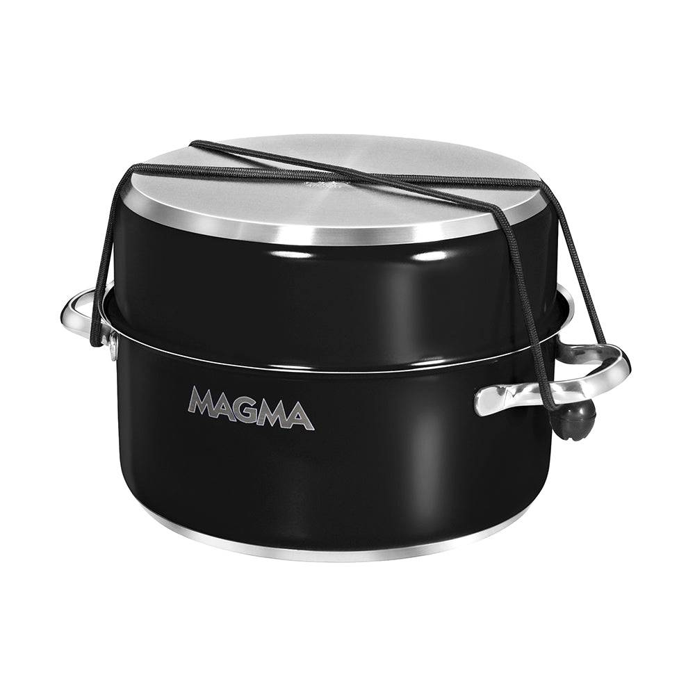 Magma Nestable 10 Piece Induction Non-Stick Enamel Finish Cookware Set - Jet Black [A10-366-JB-2-IN] - Twin Screws Marine Service