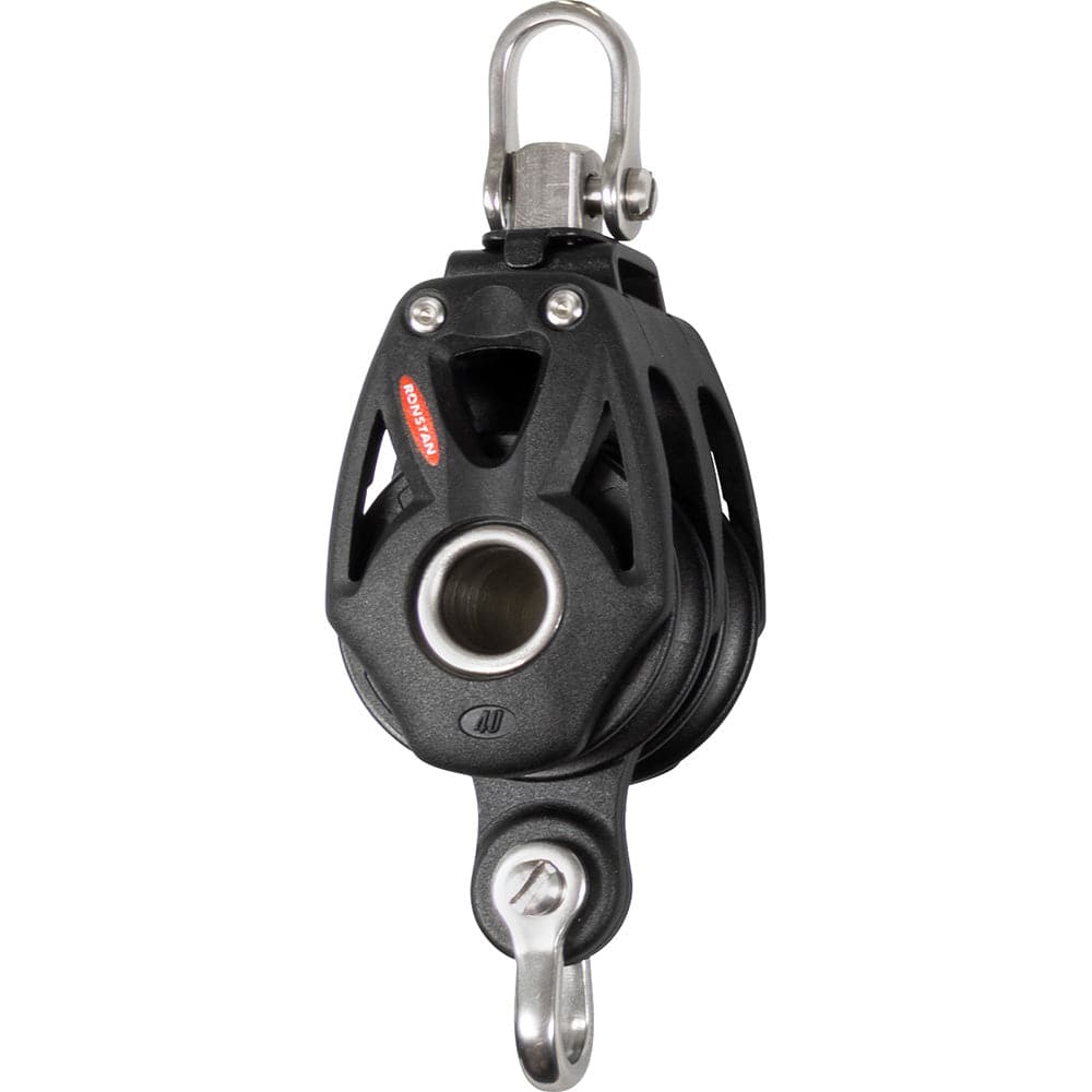 Ronstan Series 40 Orbit BB Double Block w/Becket  Swivel Shackle [RF48210] - Twin Screws Marine Service