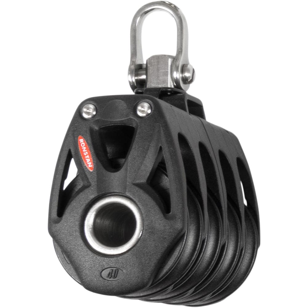 Ronstan Series 40 Orbit BB Quad Block w/Swivel Shackle [RF48400] - Twin Screws Marine Service