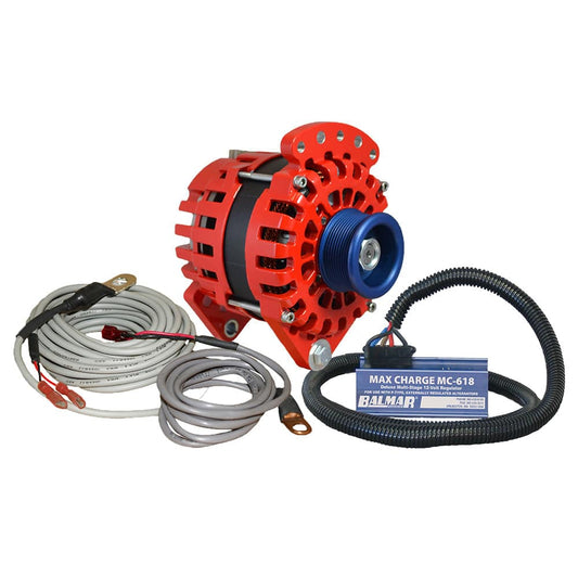 Balmar Alternator 170 AMP Kit 12V 3.15" Dual Foot Saddle J10 Pulley Regulator  Temp Sensor [XT-CR-170-J10-KIT] - Twin Screws Marine Service