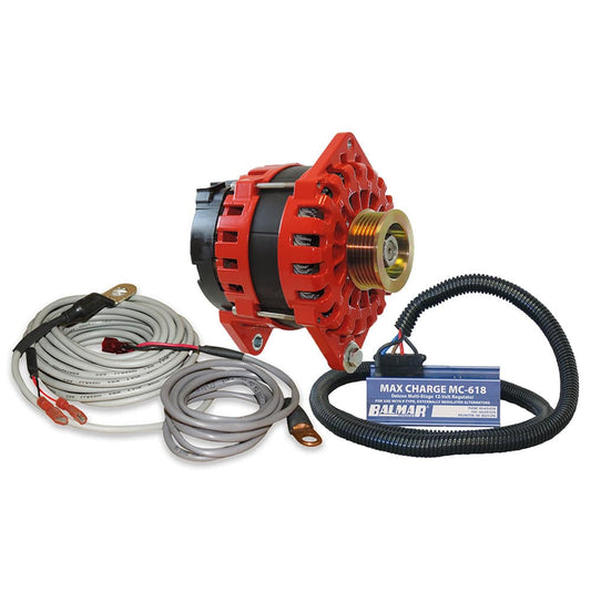Balmar Alternator 250 AMP Kit 12V 3.15" Dual Foot Saddle K6 Pulley Regulator  Temp Sensor [XT-CR-250-K6-KIT] - Twin Screws Marine Service