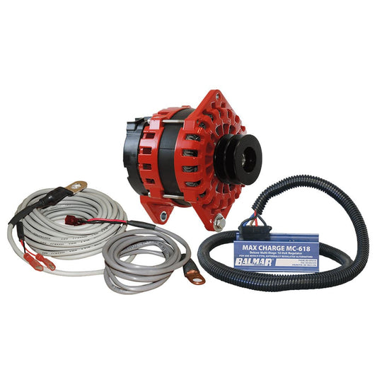 Balmar Alternator 250 AMP Kit 12V 3.15" Dual Foot Saddle Dual Vee Pulley Regulator  Temp Sensor [XT-DF-250-DV-KIT] - Twin Screws Marine Service
