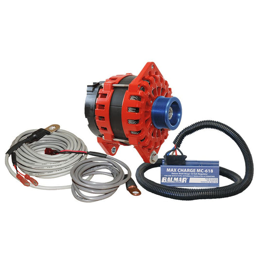 Balmar Alternator 250 AMP Kit 12V 3.15" Dual Foot Saddle J10 Pulley Regulator  Temp Sensor [XT-DF-250-J10-KIT] - Twin Screws Marine Service