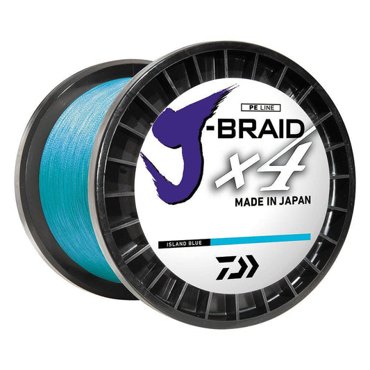 Daiwa J-BRAID x4 Braided Line - 30 lbs - 300 yds - Island Blue [JB4U30-300IB] - Twin Screws Marine Service