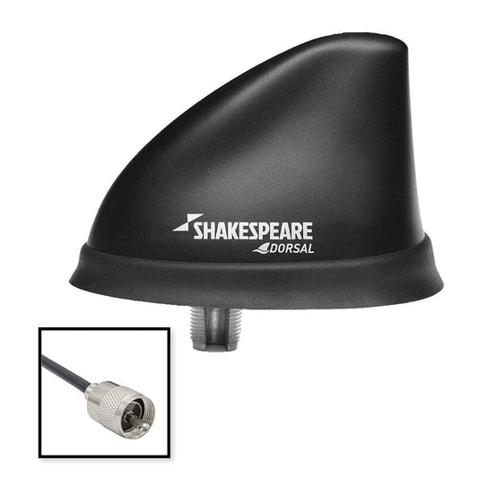 Shakespeare Dorsal Antenna Black Low Profile 26 RGB Cable w/PL-259 [5912-DS-VHF] - Twin Screws Marine Service