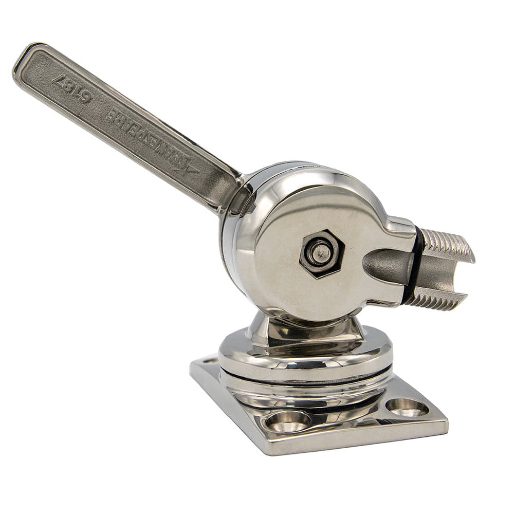 Shakespeare 6187 Sleek  Compact Stainless Steel Rotatable 4-Way Ratchet Mount [6187] - Twin Screws Marine Service