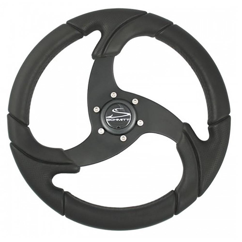 Schmitt Marine Folletto 14.2" Wheel - Black Polyurethane - 3/4" Tapered Shaft w/Black Center Cap [PU021104-R] - Twin Screws Marine Service