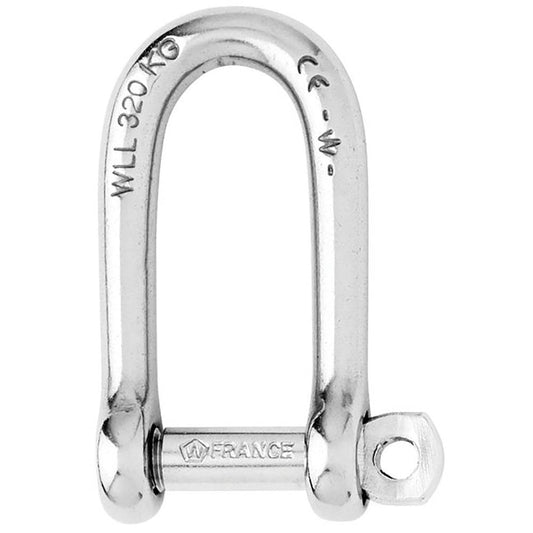 Wichard Self-Locking Long D Shackle - 10mm Diameter - 13/32" [01215] - Twin Screws Marine Service