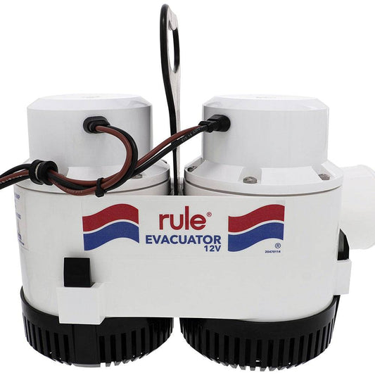 Rule 7700D GPH Evacuator Pump - 12V [7700D] - Twin Screws Marine Service
