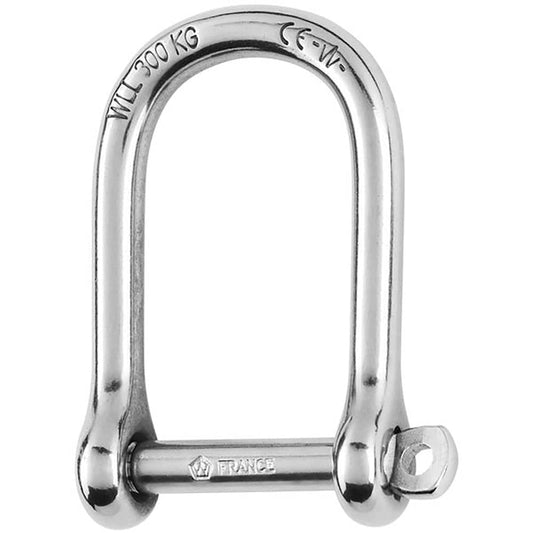 Wichard Self-Locking Large Opening Shackle - 6mm Diameter - 1/4" [01263] - Twin Screws Marine Service