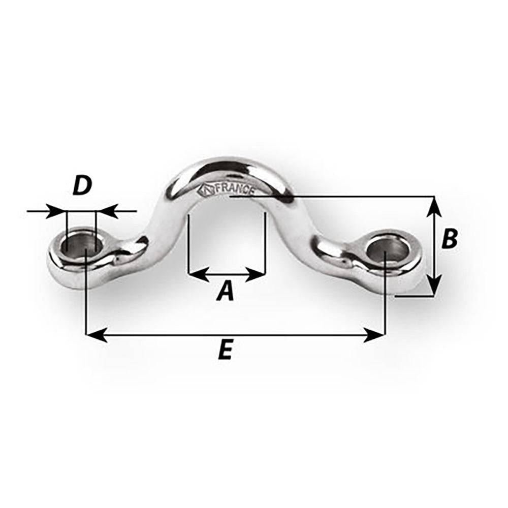 Wichard Eye Strap - 6mm Diameter - 15/64"- 45mm Spacing - 1-49/64" [09203] - Twin Screws Marine Service