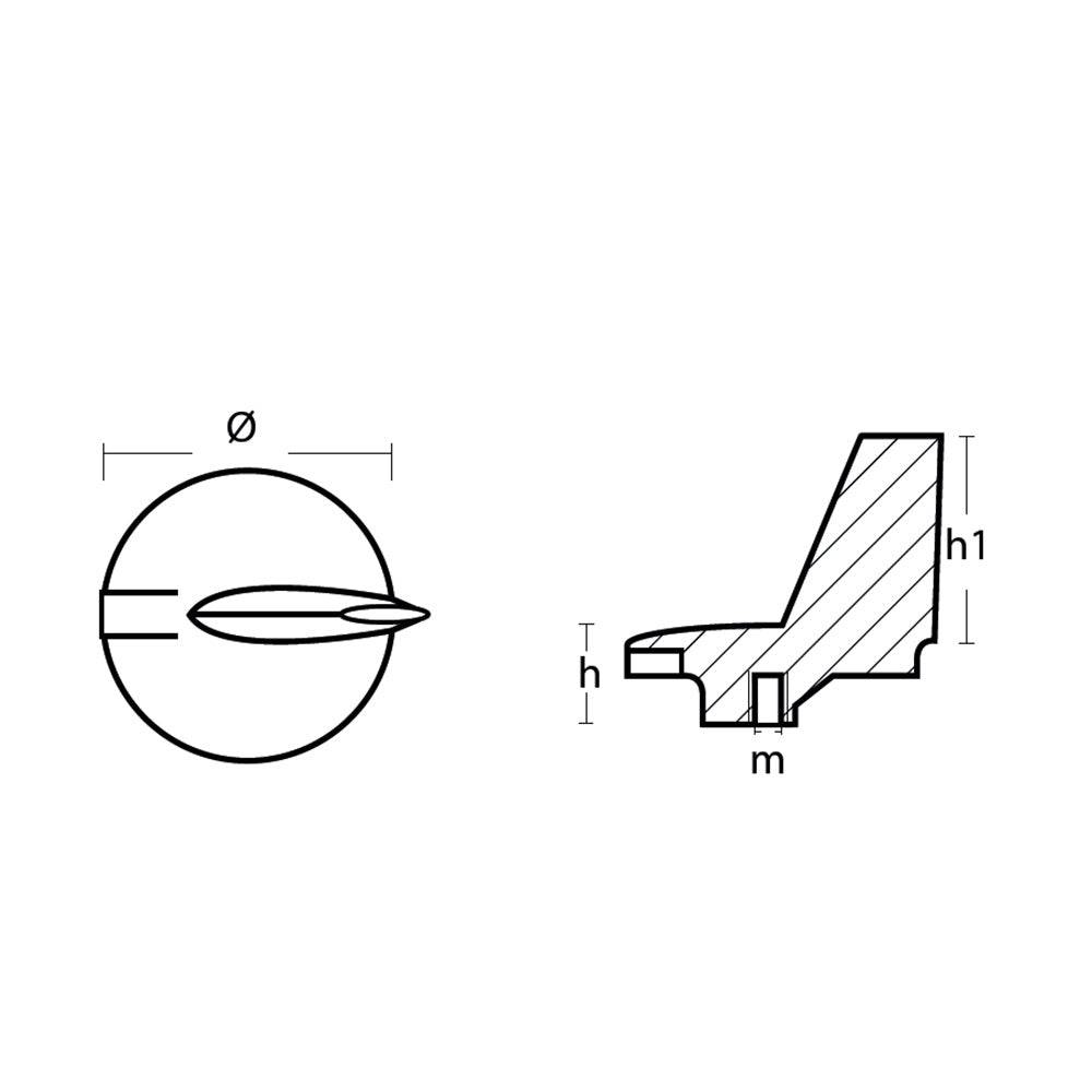 Tecnoseal Zinc Yamaha Trim Tab Anode f/200 - 300 HP Motors [01145] - Twin Screws Marine Service