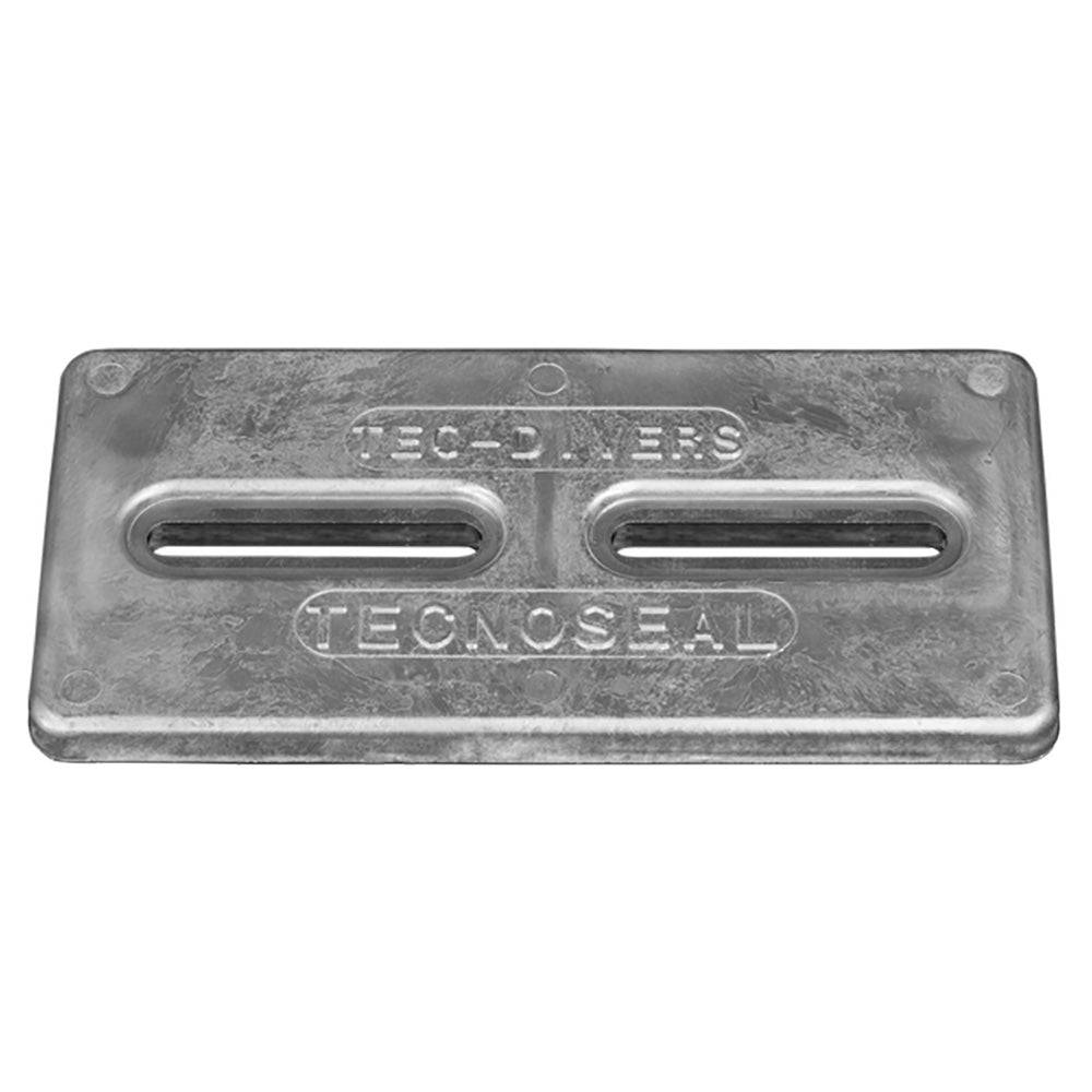 Tecnoseal Rectangular Zinc Plate Anode w/Inserts - 12" x 6" x 1" [TEC-DIVERSD] - Twin Screws Marine Service