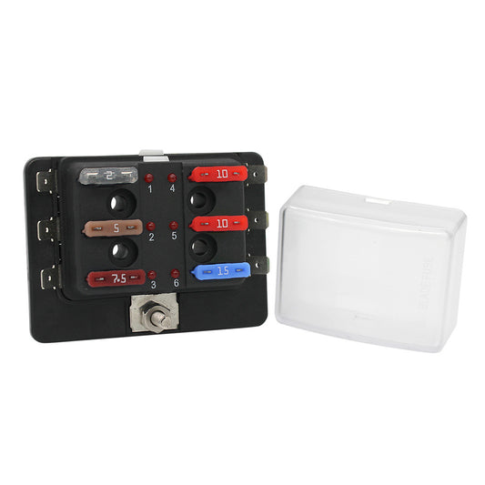 Cole Hersee Standard 6 ATO Fuse Block w/LED Indicators [880022-BP] - Twin Screws Marine Service