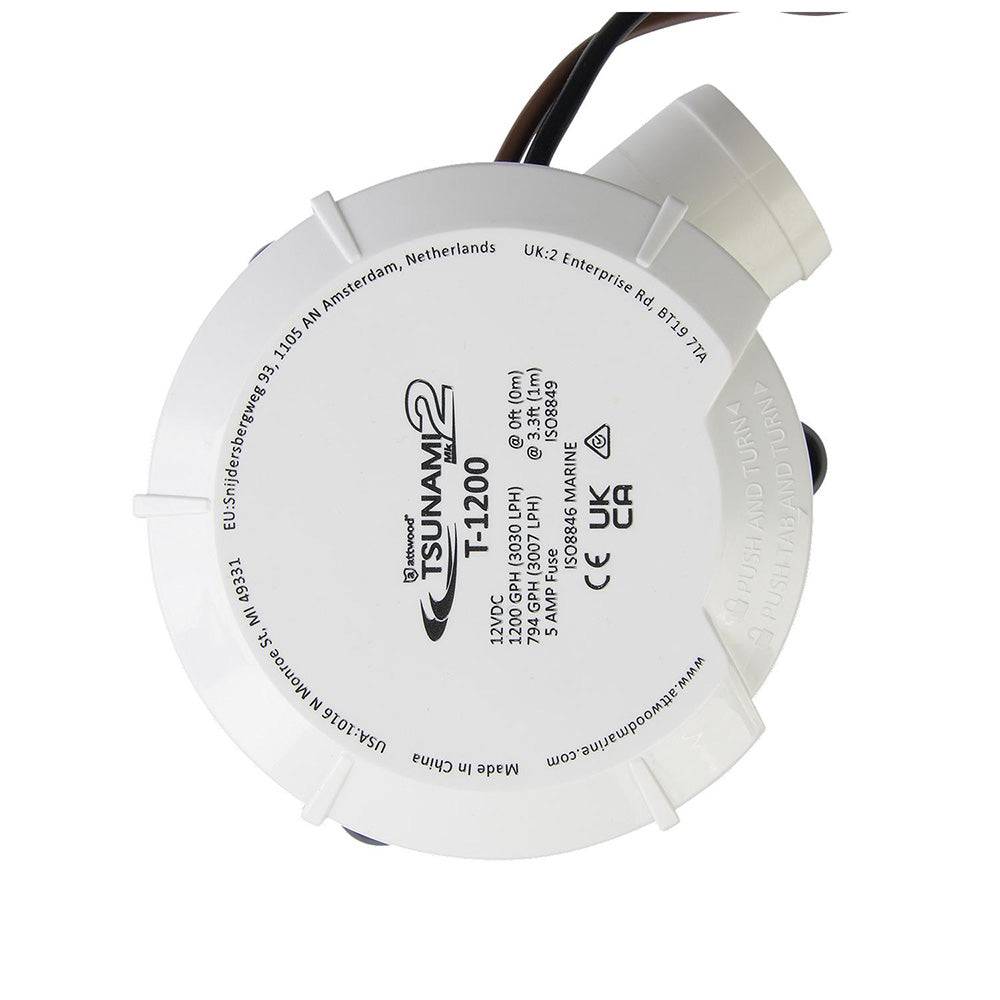 Attwood Tsunami MK2 Manual Bilge Pump - T1200 - 1200 GPH  12V [5612-7] - Twin Screws Marine Service