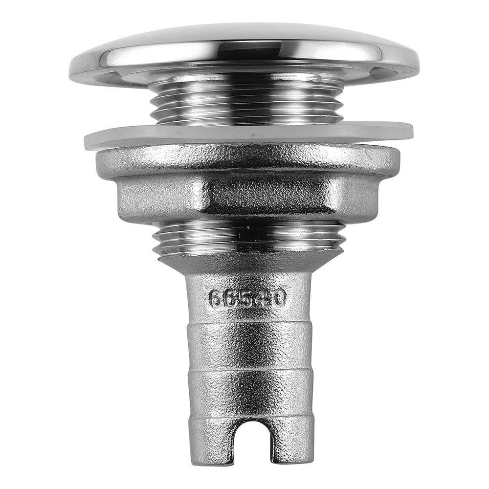 Attwood Stainless Steel Thru-Hull Short Straight Barbed - 3/4" Inner Diameter [66541-3] - Twin Screws Marine Service