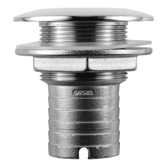 Attwood Stainless Steel Thru-Hull Short Straight Barbed - 1-1/2" Inner Diameter [66545-3] - Twin Screws Marine Service
