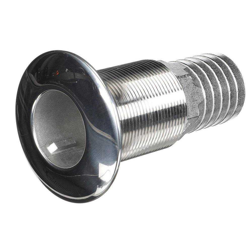 Attwood Stainless Steel Thru-Hull Standard Straight Barbed - 1-1/2" Inner Diameter [66551-3] - Twin Screws Marine Service