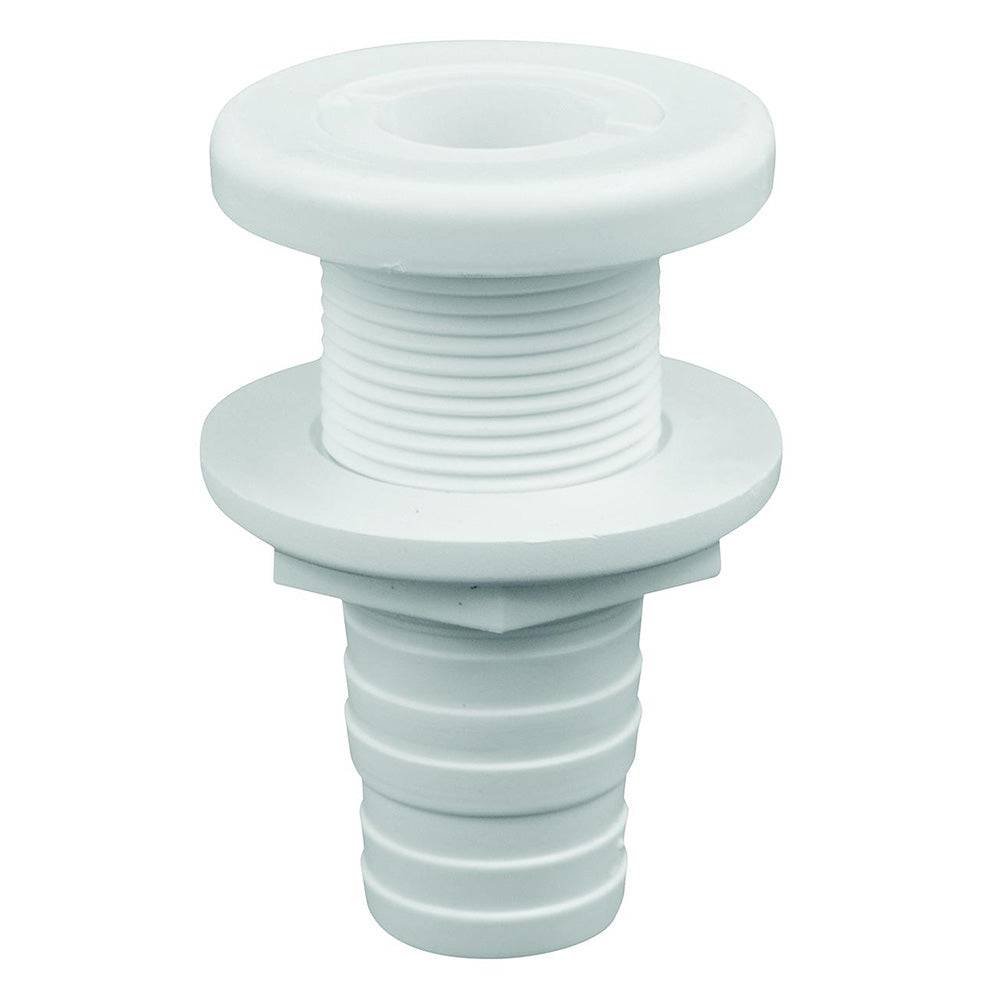 Attwood White Plastic Thru-Hull Fitting - 1-1/8" Inner Diameter [3874-3] - Twin Screws Marine Service