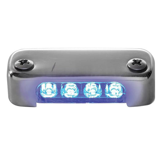 Attwood Blue LED Micro Light w/Stainless Steel Bezel  Vertical Mount [6350B7] - Twin Screws Marine Service