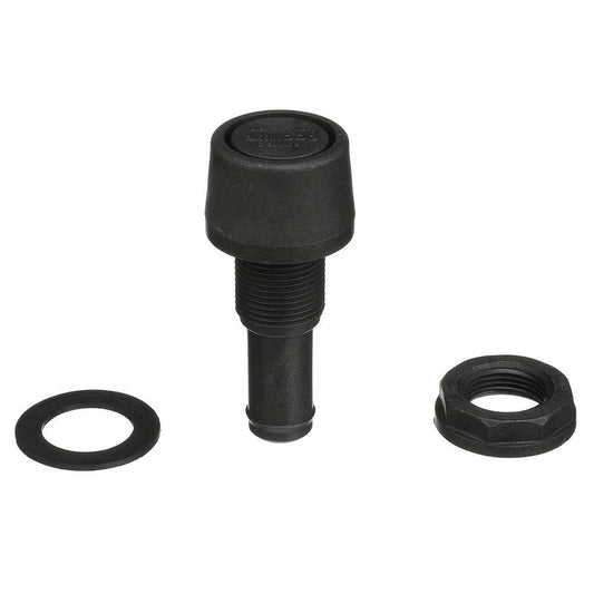 Attwood Straight Fuel Vent - Black Polypropylene [1607-3] - Twin Screws Marine Service