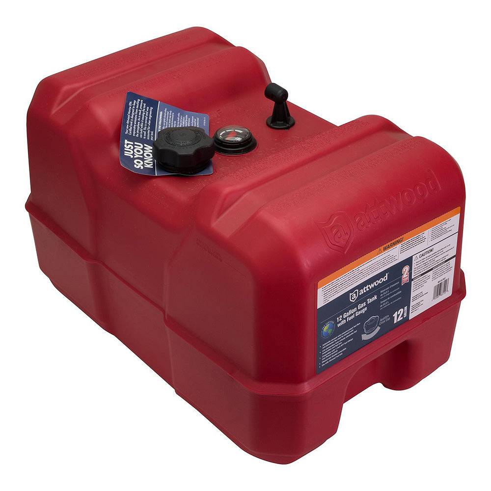 Attwood Portable Fuel Tank - 12 Gallon w/Gauge [8812LPG2] - Twin Screws Marine Service