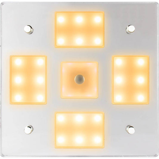 Sea-Dog Square LED Mirror Light w/On/Off Dimmer - White  Blue [401840-3] - Twin Screws Marine Service