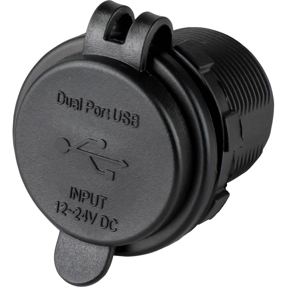 Sea-Dog Round Dual USB  USB-C Power Socket [426516-1] - Twin Screws Marine Service