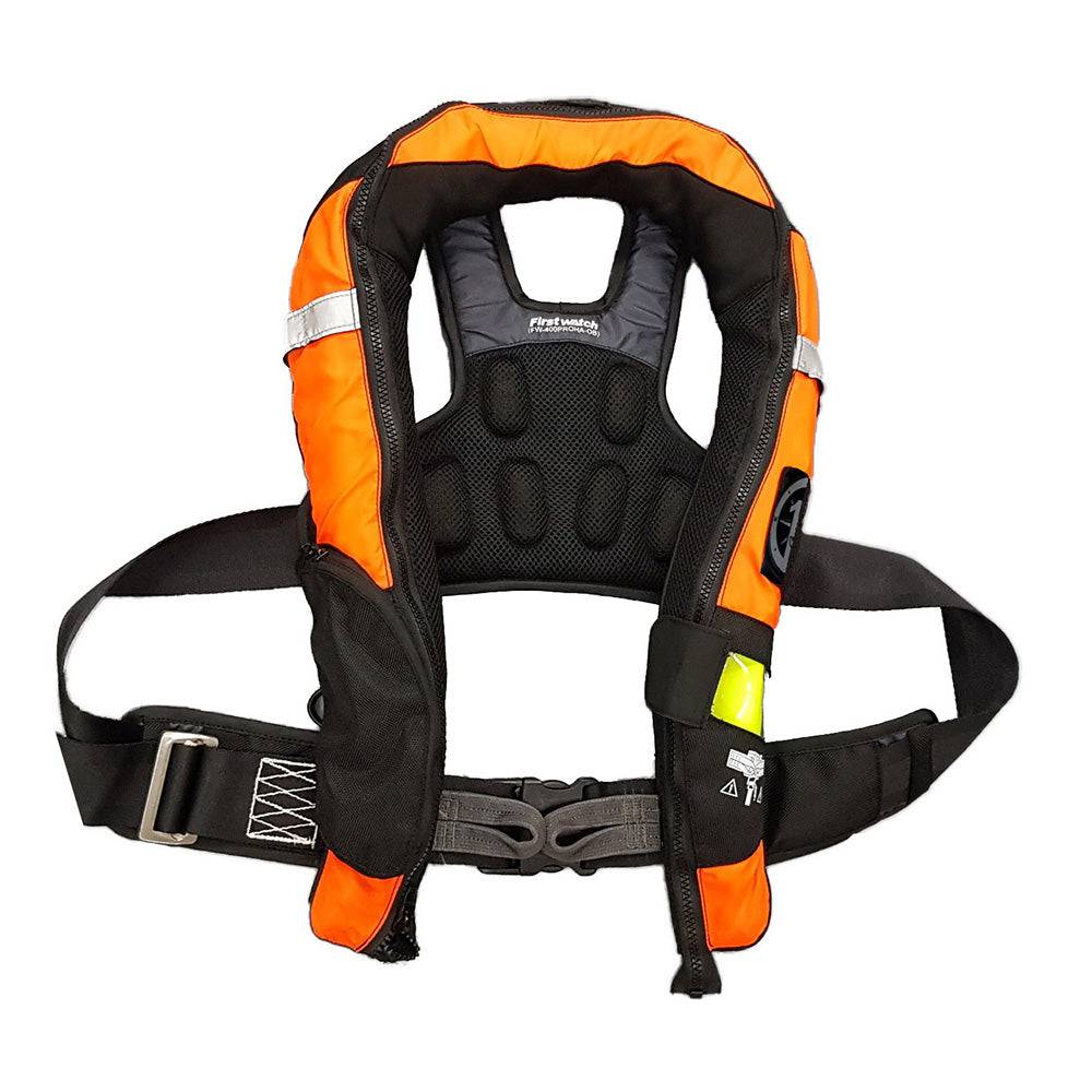 First Watch FW-40PRO Ergo Auto Inflatable PFD w/Harness - Hi-Vis Orange  Black [FW-40PROHA-OB] - Twin Screws Marine Service