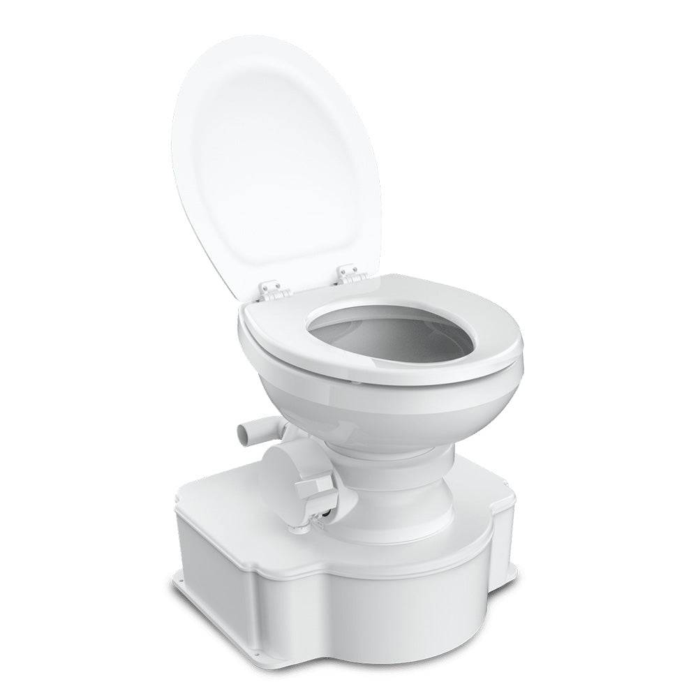Dometic White M65 Marine Gravity Toilet - Elongated Seat Size w/Foot Pedal [312500001] - Twin Screws Marine Service
