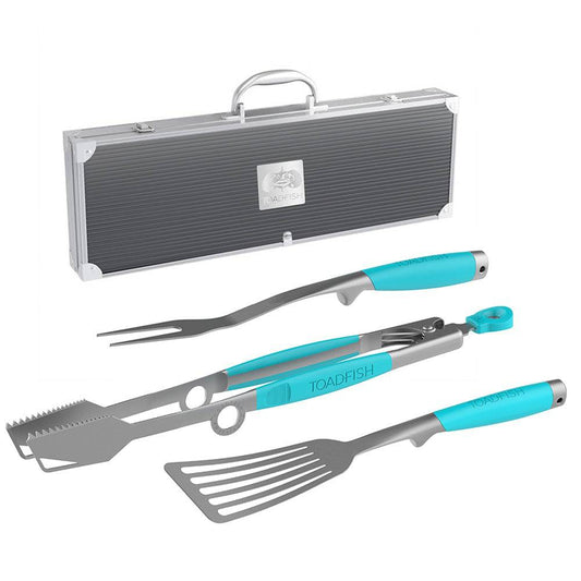 Toadfish Ultimate Grill Set + Case - Tongs, Spatula  Fork [1092] - Twin Screws Marine Service