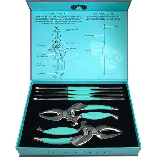 Toadfish Crab/Lobster Tool Set - 2 Shell Cutters  4 Seafood Forks [1022] - Twin Screws Marine Service