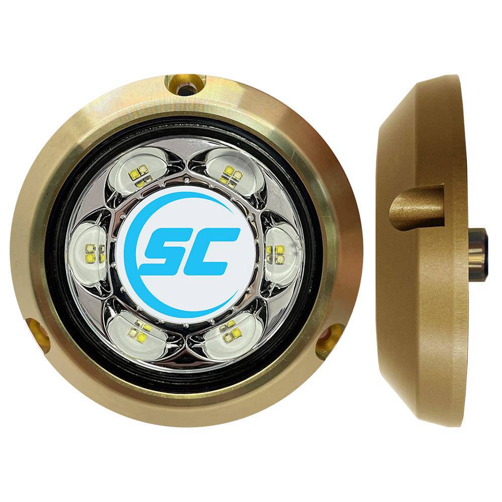 Shadow-Caster SC3 Series Blue/White Bronze Surface Mount Underwater Light [SC3-BW-BZSM] - Twin Screws Marine Service