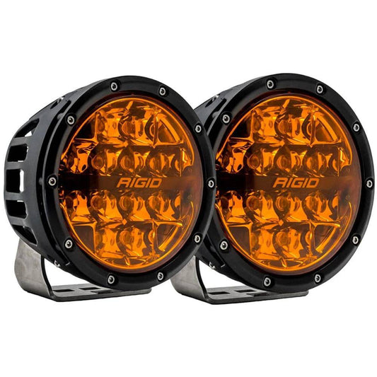 RIGID Industries 360 Series 6" Spot w/Amber Pro Lens - Pair [36210] - Twin Screws Marine Service