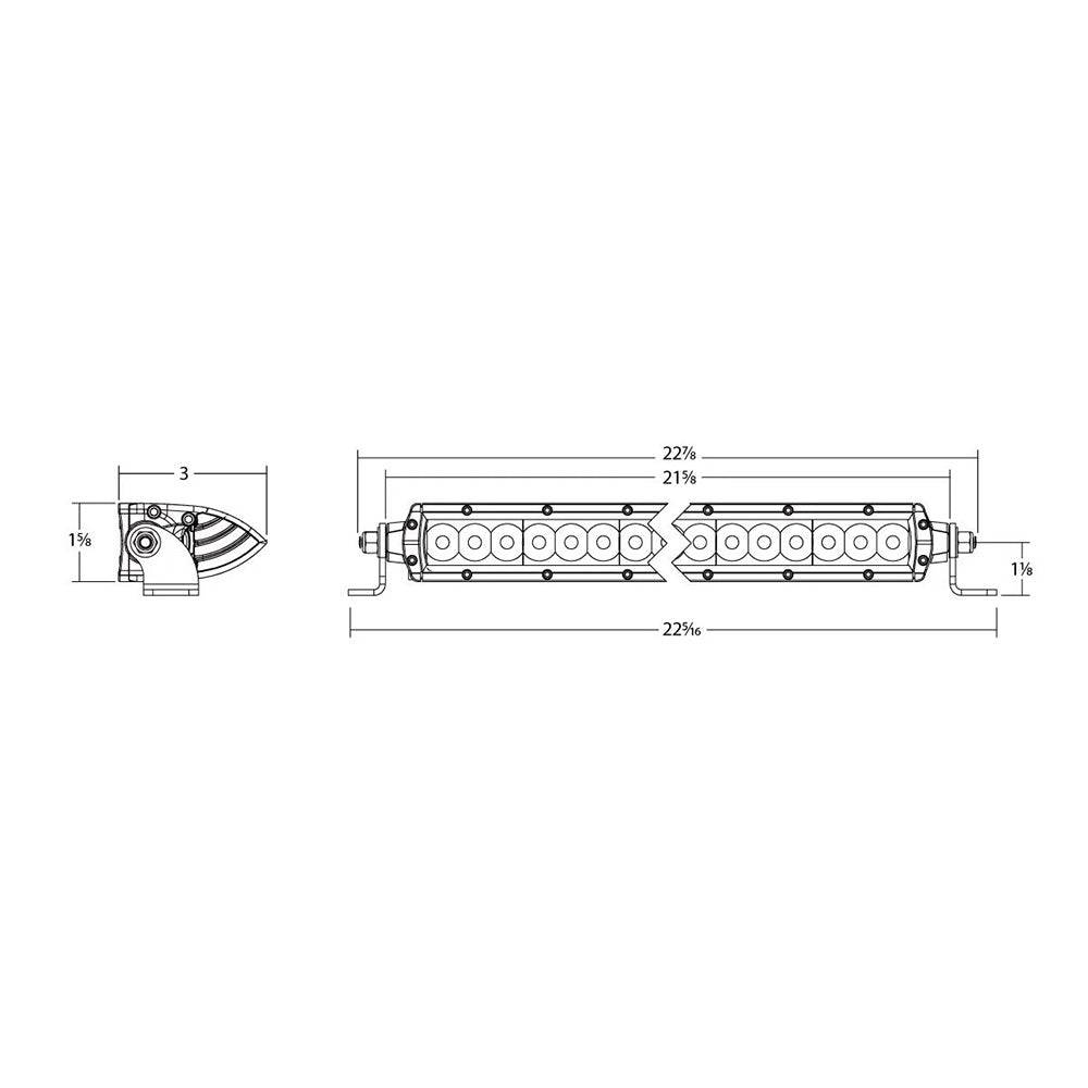 RIGID Industries SR Series 20" Spot w/Amber Pro Lens [922314] - Twin Screws Marine Service