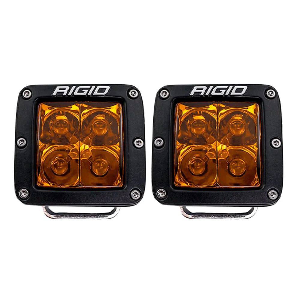 RIGID Industries D-Series Spot w/Amber Pro Lens - Pair [20252] - Twin Screws Marine Service