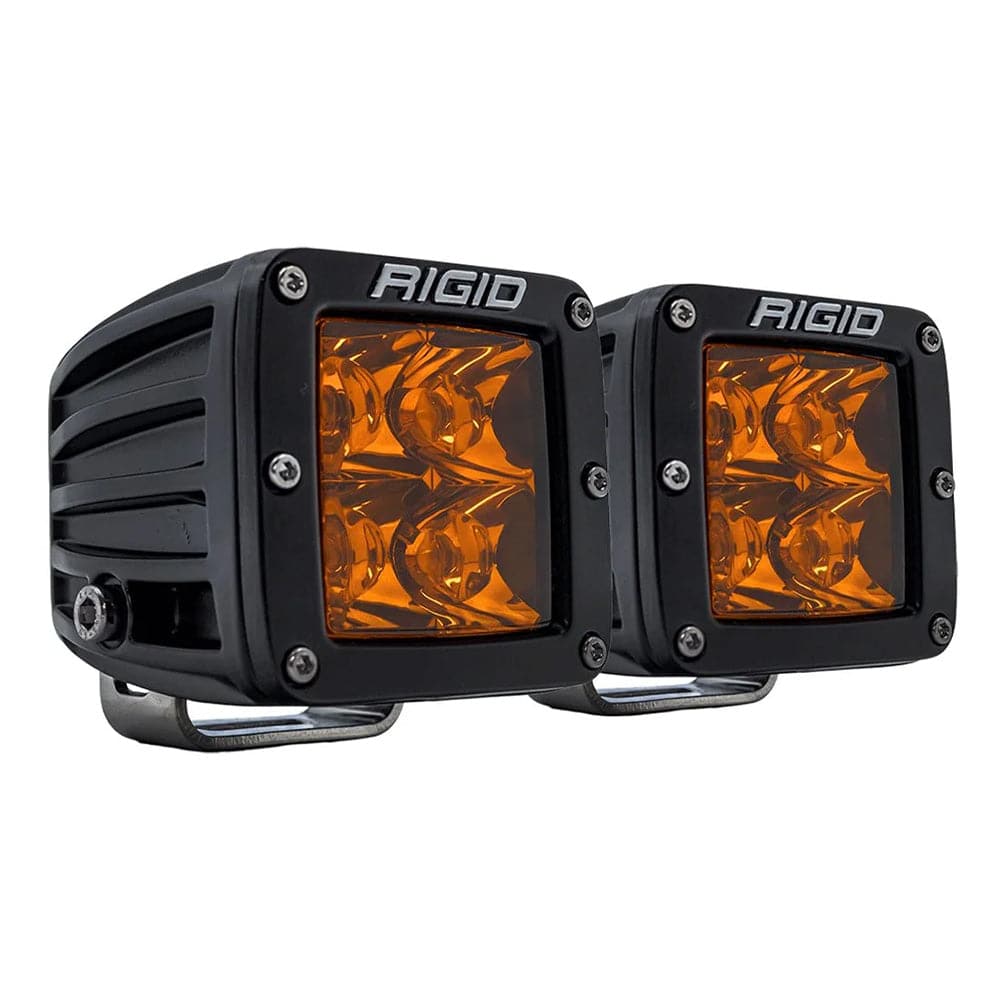 RIGID Industries D-Series Spot w/Amber Pro Lens - Pair [20252] - Twin Screws Marine Service