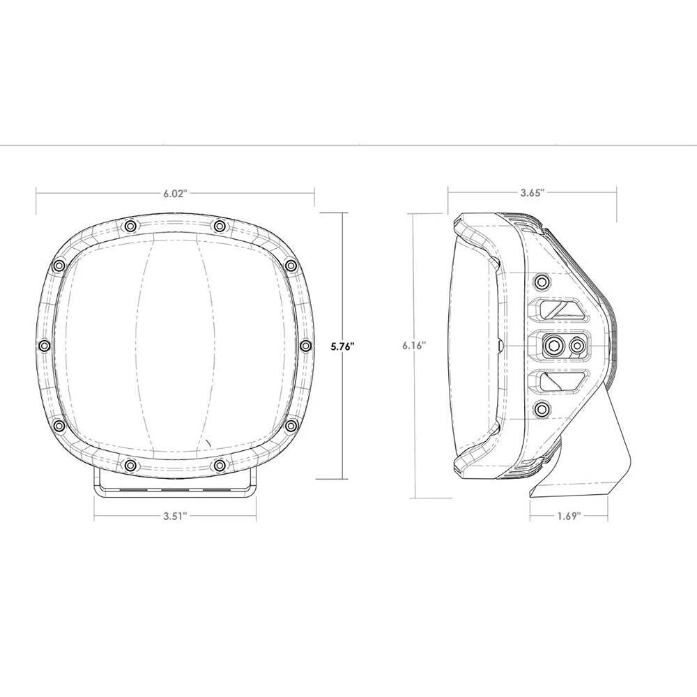 RIGID Industries Adapt XP w/Amber Pro Lens - Pair [300515] - Twin Screws Marine Service