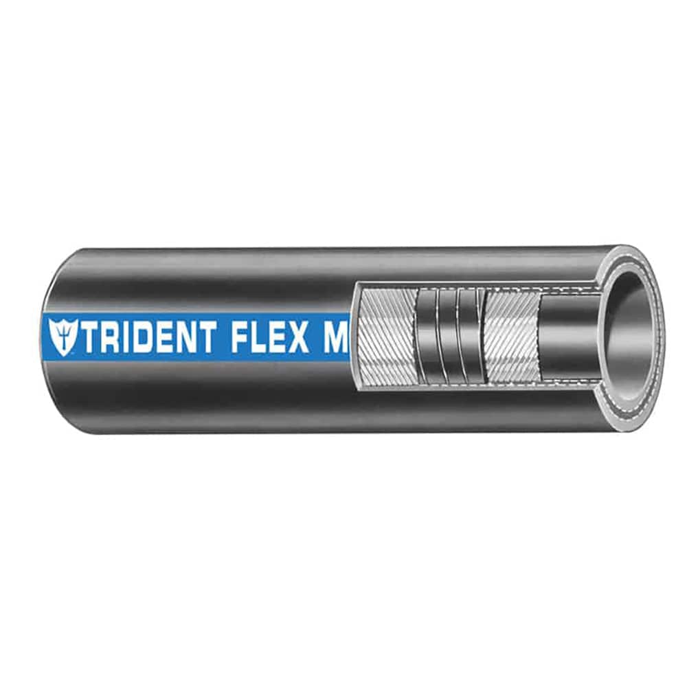 Trident Marine 1-1/4" x 50 Coil Flex Marine Wet Exhaust  Water Hose - Black [100-1146] - Twin Screws Marine Service