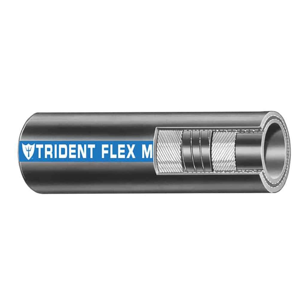 Trident Marine 1" x 50 Coil Flex Marine Wet Exhaust  Water Hose - Black [100-1006] - Twin Screws Marine Service