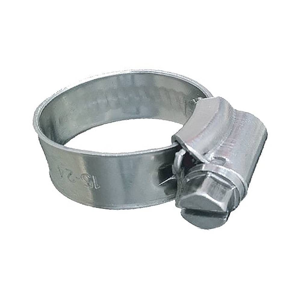 Trident Marine 316 SS Non-Perforated Worm Gear Hose Clamp - 3/8" Band - 7/16"21/32" Clamping Range - 10-Pack - SAE Size 4 [705-0561] - Twin Screws Marine Service