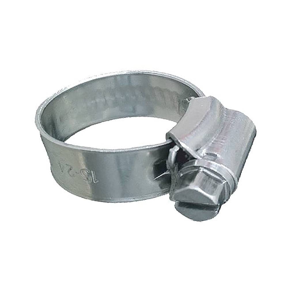 Trident Marine 316 SS Non-Perforated Worm Gear Hose Clamp - 3/8" Band - 5/8"15/16" Clamping Range - 10-Pack - SAE Size 8 [705-0121] - Twin Screws Marine Service