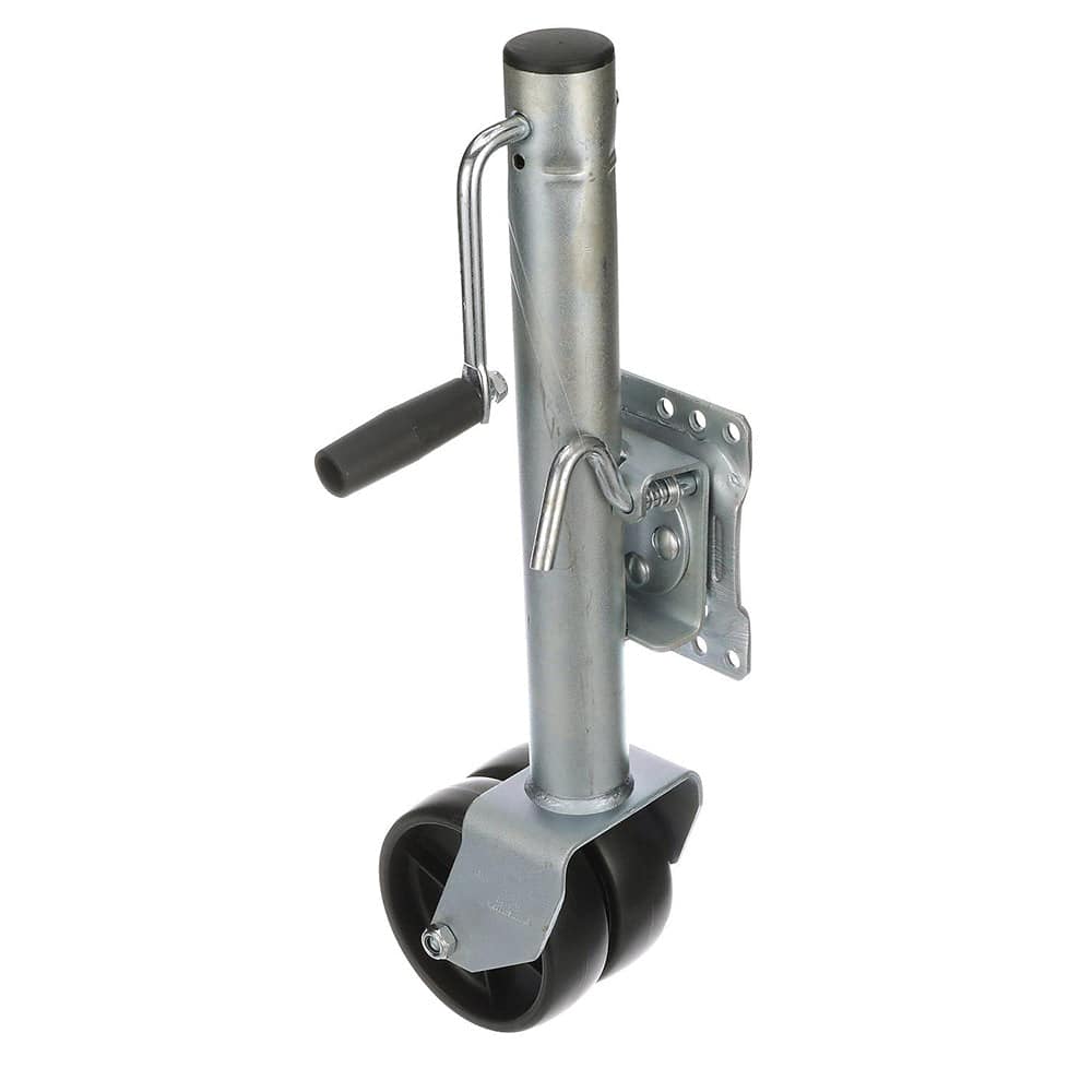 Attwood Fold-Up Trailer Jack - 1500 lb Capacity - Dual Wheel [11126-4] - Twin Screws Marine Service