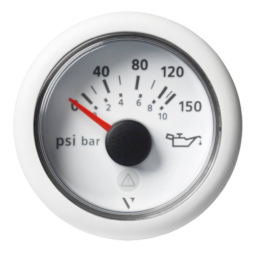 Veratron 52mm (2-1/16") ViewLine Engine Oil Temperature Pressure Gauge - 150 PSI - White Dial  Bezel [A2C59514202] - Twin Screws Marine Service