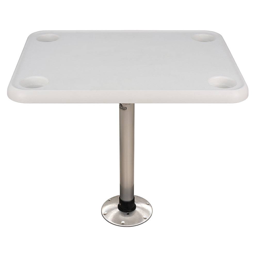 Springfield 16" x 28" Rectangle Table Package - White Thread-Lock [1690107] - Twin Screws Marine Service