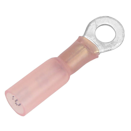 Pacer 22-18 AWG Heat Shrink Ring Terminal - #10 Stud Size - 3 Pack [TE18-10R-3] - Twin Screws Marine Service