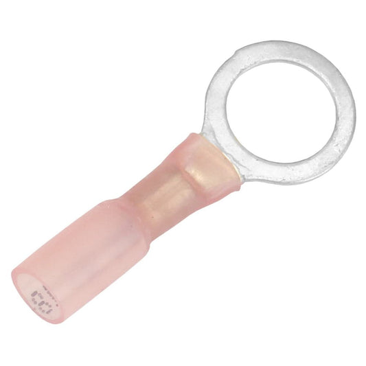 Pacer 22-18 AWG Heat Shrink Ring Terminal - 3/8" Stud Size - 25 Pack [TE18-38R-25] - Twin Screws Marine Service