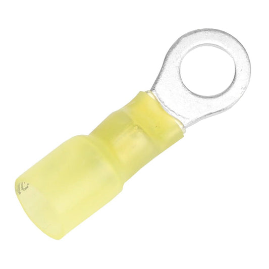 Pacer 12-10 AWG Heat Shrink Ring Terminal - 1/4" Stud Size - 3 Pack [TE10-14R-3] - Twin Screws Marine Service