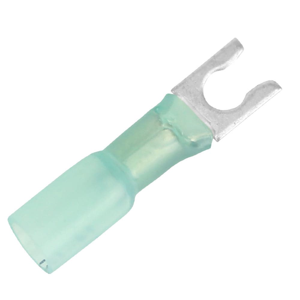 Pacer 16-14 AWG Heat Shrink Spade Terminal - #8 Stud Size - 25 Pack [TE14-8SLF-25] - Twin Screws Marine Service